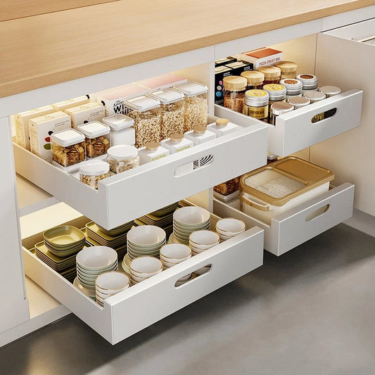 Pull-Out Kitchen Drawer Storage Rack