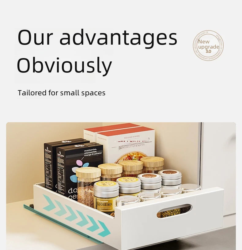 Pull-Out Kitchen Drawer Storage Rack