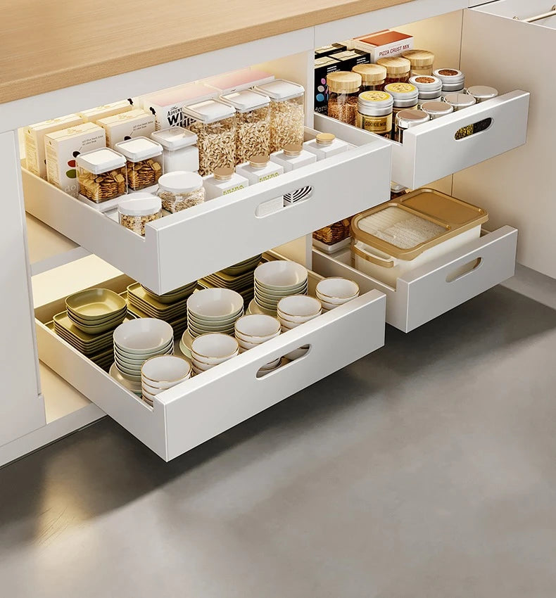 Pull-Out Kitchen Drawer Storage Rack