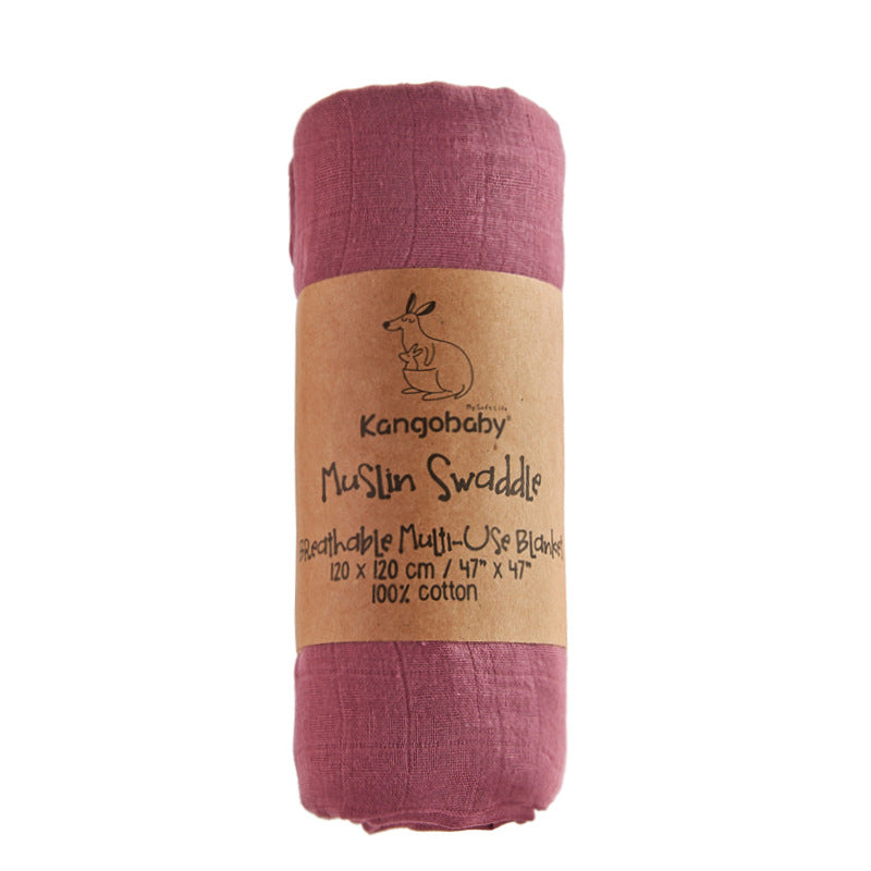 Cotton Retro Solid Color Muslim Baby Wrap