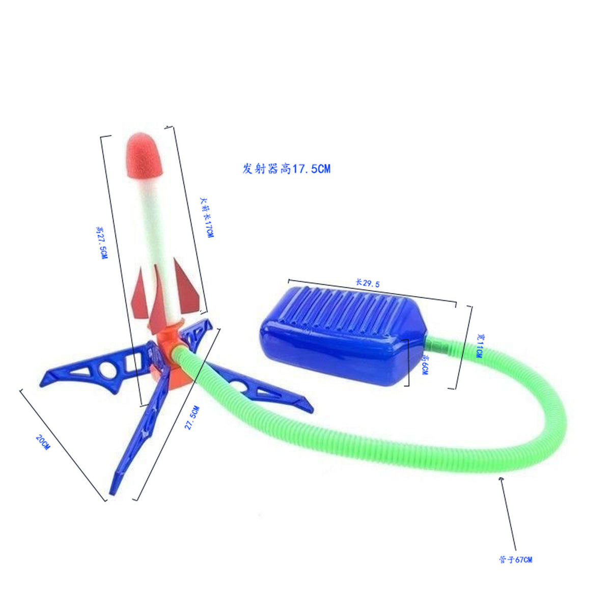 Rocket Launch Toy with Light-Up Features for Outdoors