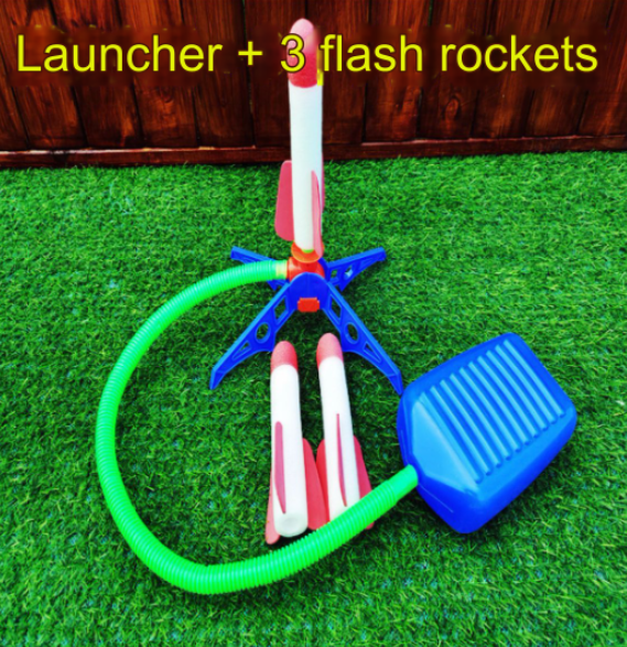 Rocket Launch Toy with Light-Up Features for Outdoors