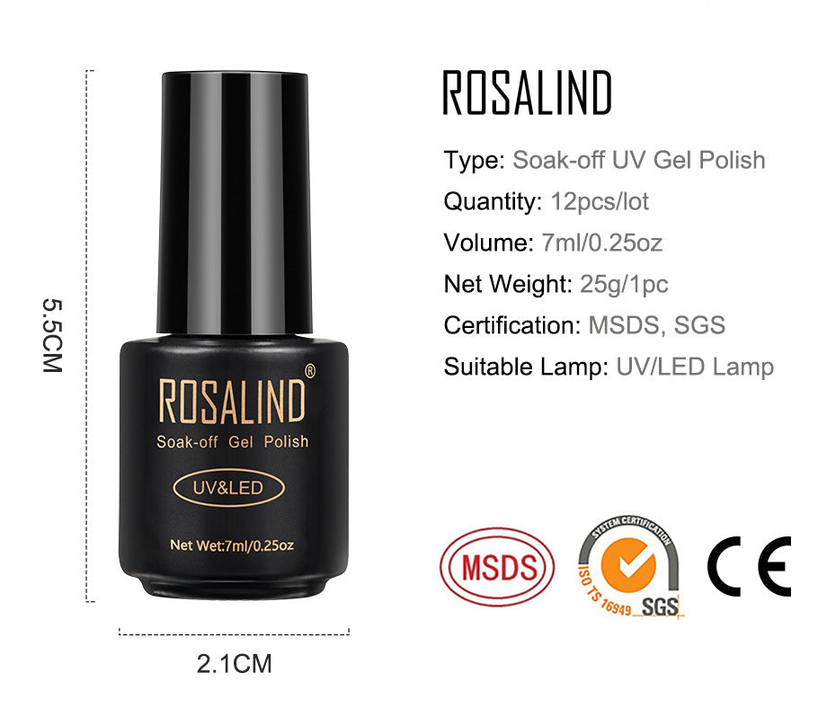 ROSALIND Gel Nail Polish Set - 12 Bottles