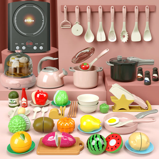 Children's Play House Kitchen Toy Set with Utensils