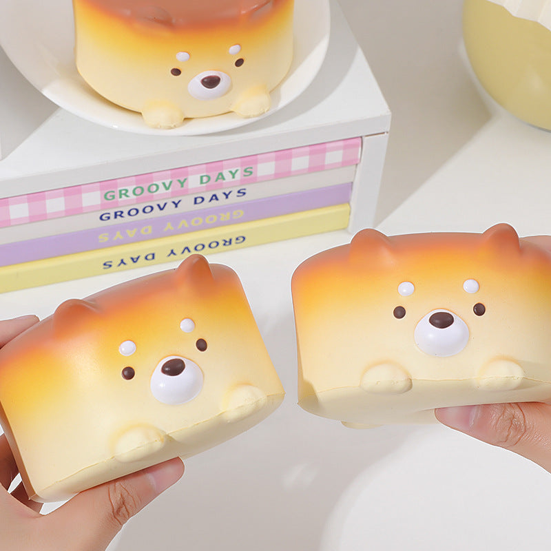 Cheese Dog Cake Slow Rebound Stress Toy for Desk