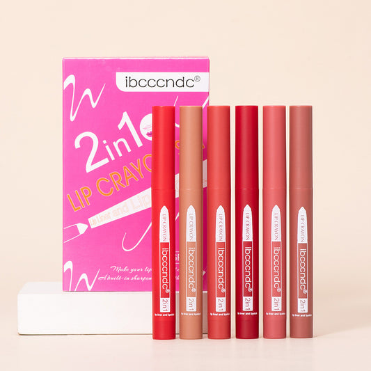 Two-in-One Lip Liner and Lipstick for Easy Application