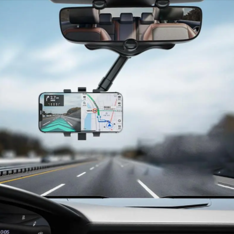 360° Rearview Mirror Phone Holder