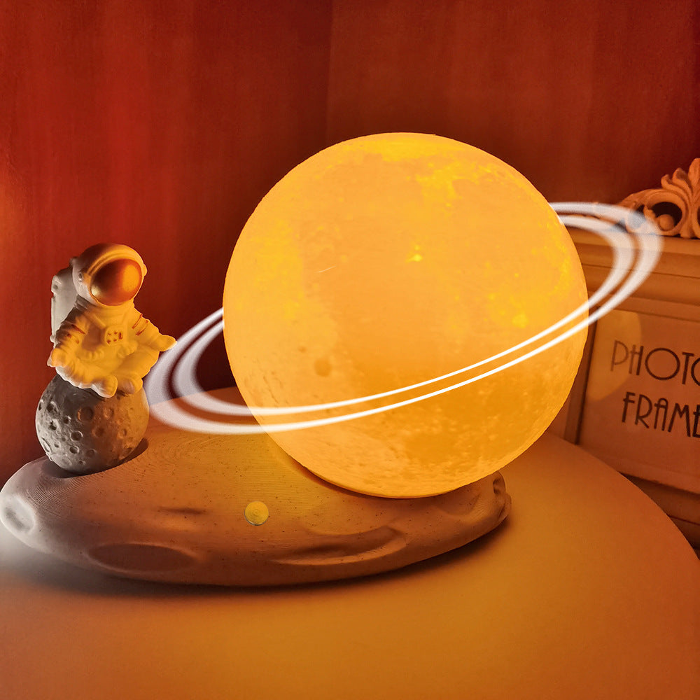 Moon Lamp Astronaut Creative Rotating Starry Light