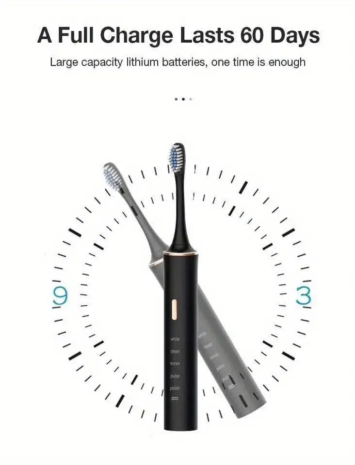 Electric Toothbrush with 5 Modes & 3 Brush Heads