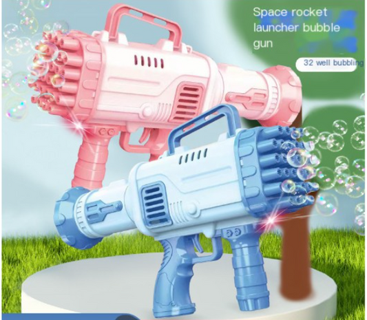 32-Hole Electric Bubble Gun for Kids' Play and Events