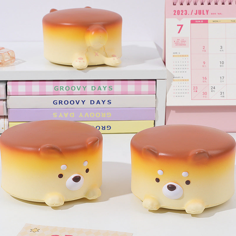Cheese Dog Cake Slow Rebound Stress Toy for Desk