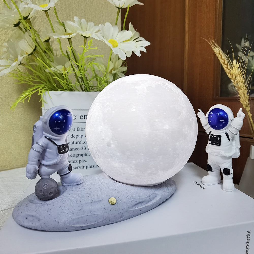 Moon Lamp Astronaut Creative Rotating Starry Light