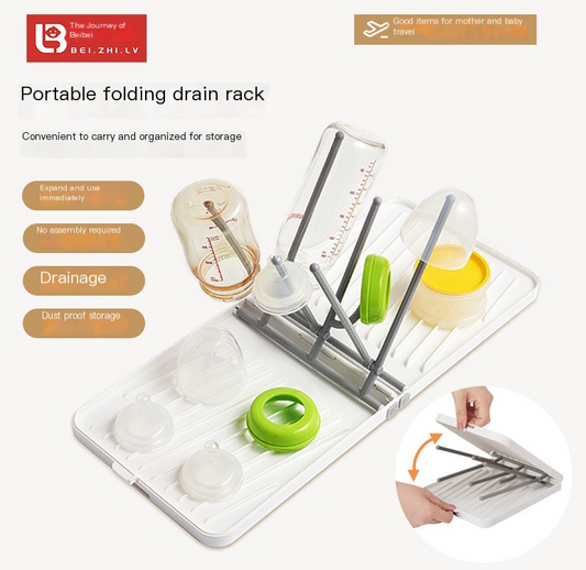 Folding Portable Kitchen Organizer for Bottles and Drying