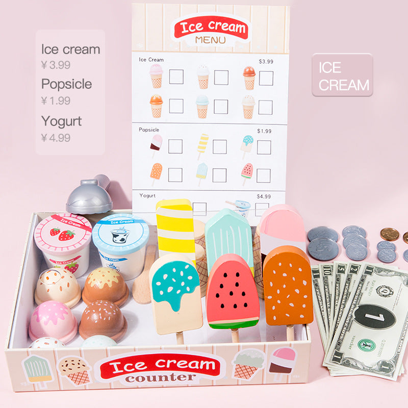 Kids Fruit Ice Cream Shop Role Play Kitchen Set
