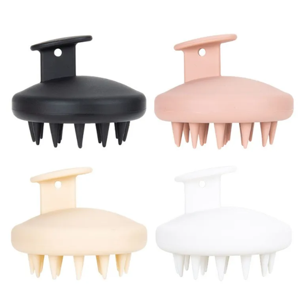 Silicone Shampoo Brush Head & Scalp Cleaning Massager – Soft TPE for Hair & Scalp Health
