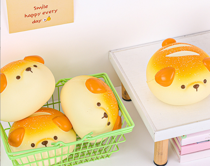 Cheese Dog Cake Slow Rebound Stress Toy for Desk
